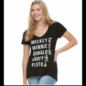 Disney V-Neck Tee Size Large